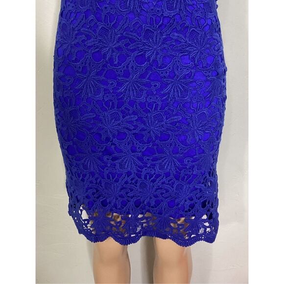 New. VELVET blue Lace-Guipure Dress. Small. Retails $179 Neimans - Picture 10 of 13